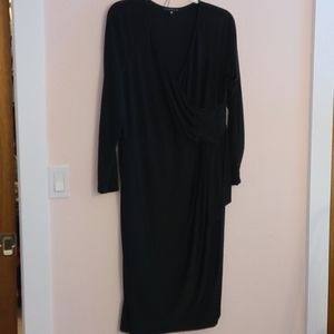 Plus size black evening dress